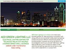 Tablet Screenshot of aedgreenlighting.com